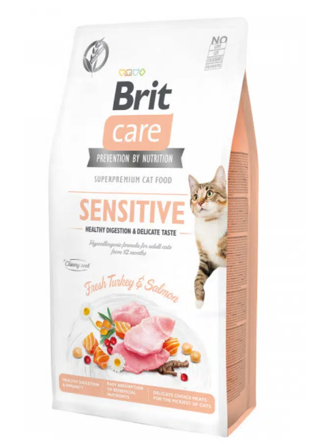 Brit Care Sensitive Adult Hypoallergenic Somonlu Tahılsız Yetişkin Kedi Maması 7 Kg