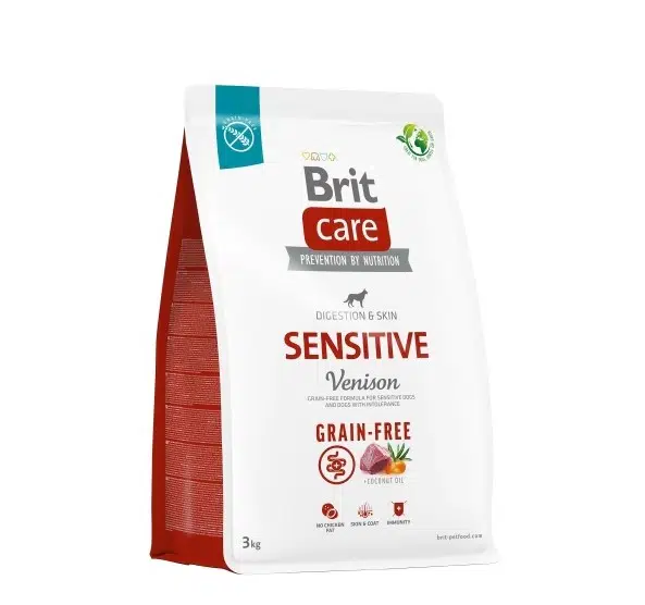 Brit Care Sensitive Digestion & Skin Geyikli Tahılsız Yetişkin Köpek Maması 3 Kg