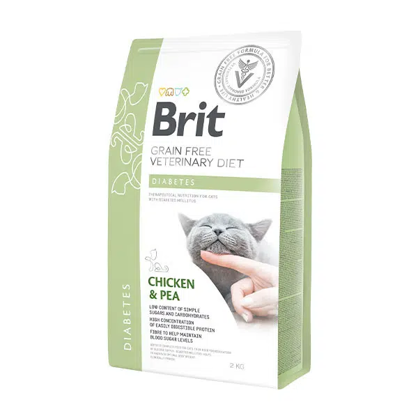 Brit Veterinary Diet Diabetes Diyabet Hastalığı olan Kediler için Tahılsız Yetişkin Kedi Maması 2 Kg