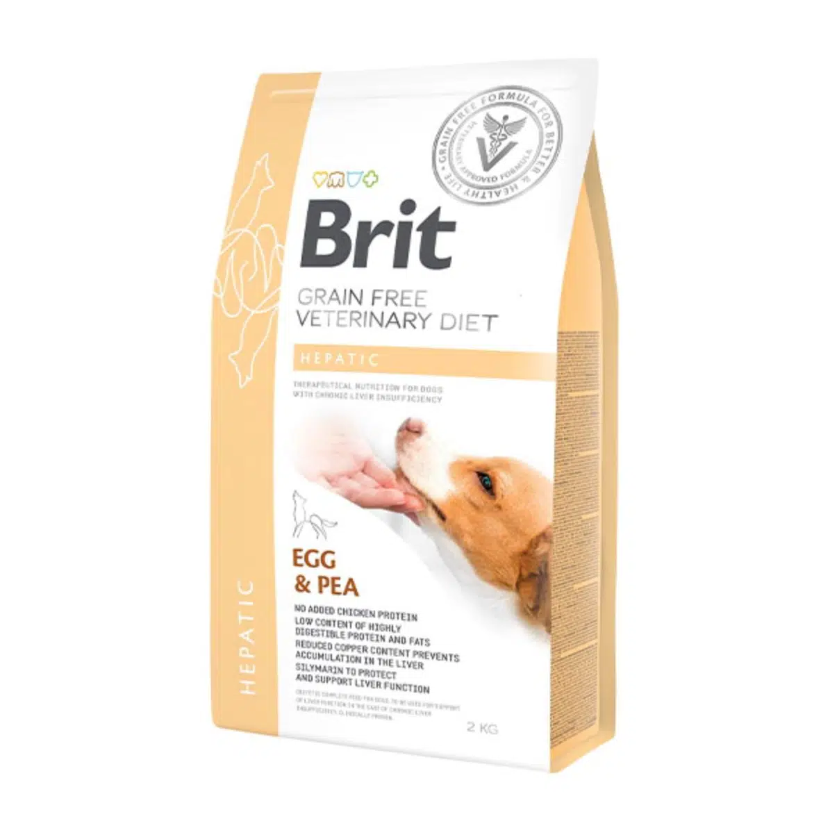 Brit Veterinary Diet Hepatic Karaciğer Yetmezliği olan Köpekler için Tahılsız Yetişkin Köpek Maması 2 Kg