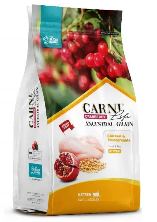 Carni Life Ata Tahıllı Kitten Tavuklu Ve Narlı Yavru Kedi Maması 10 Kg