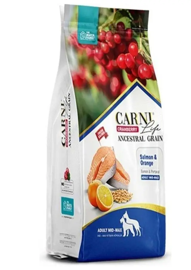 Carni Life Kızılcıklı Somonlu ve Portakallı Orta ve Büyük Irk Yetişkin Köpek Maması 12 Kg