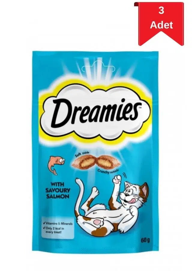 Dreamies Somonlu Kedi Ödülü 60 Gr X 3 Adet