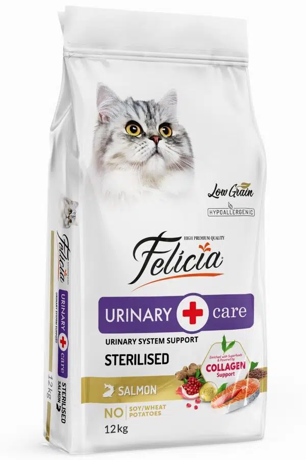 Felicia Az Tahıllı HypoAllergenic Urinary Sterilised Somonlu Kısırlaştırılmış Kedi Maması 12 Kg