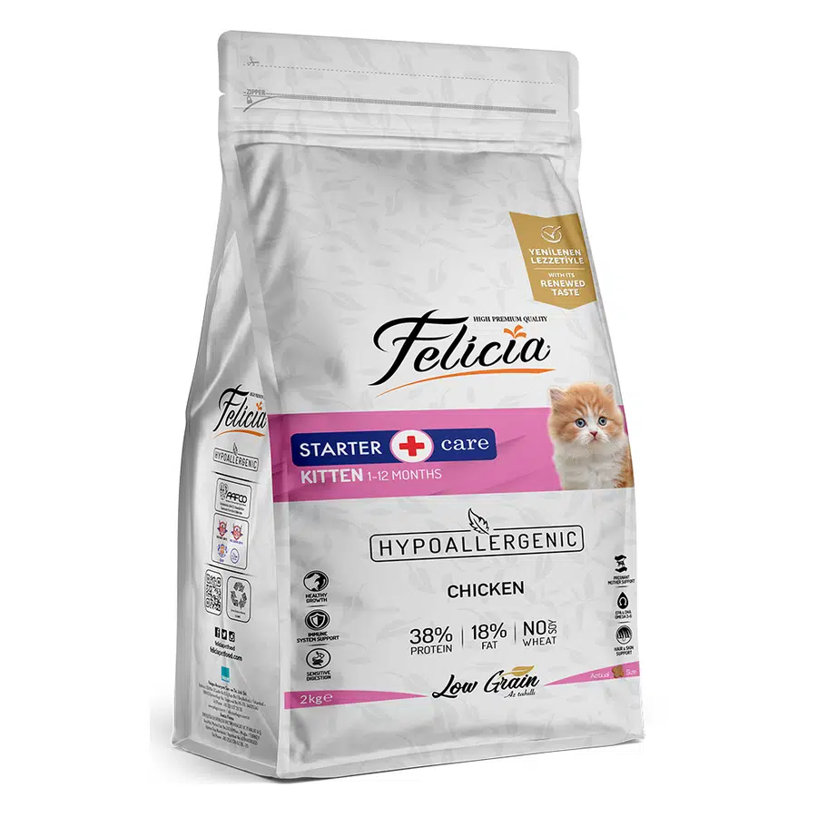 Felicia Az Tahıllı Starter HypoAllergenic Kitten Tavuklu Yavru Kedi Maması 2 Kg