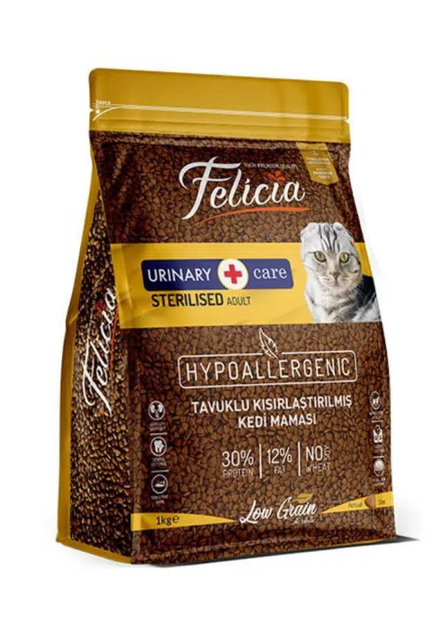 Felicia Az Tahıllı Urinary Sterilised Tavuklu Kısırlaştırılmış Kedi Maması 1 Kg