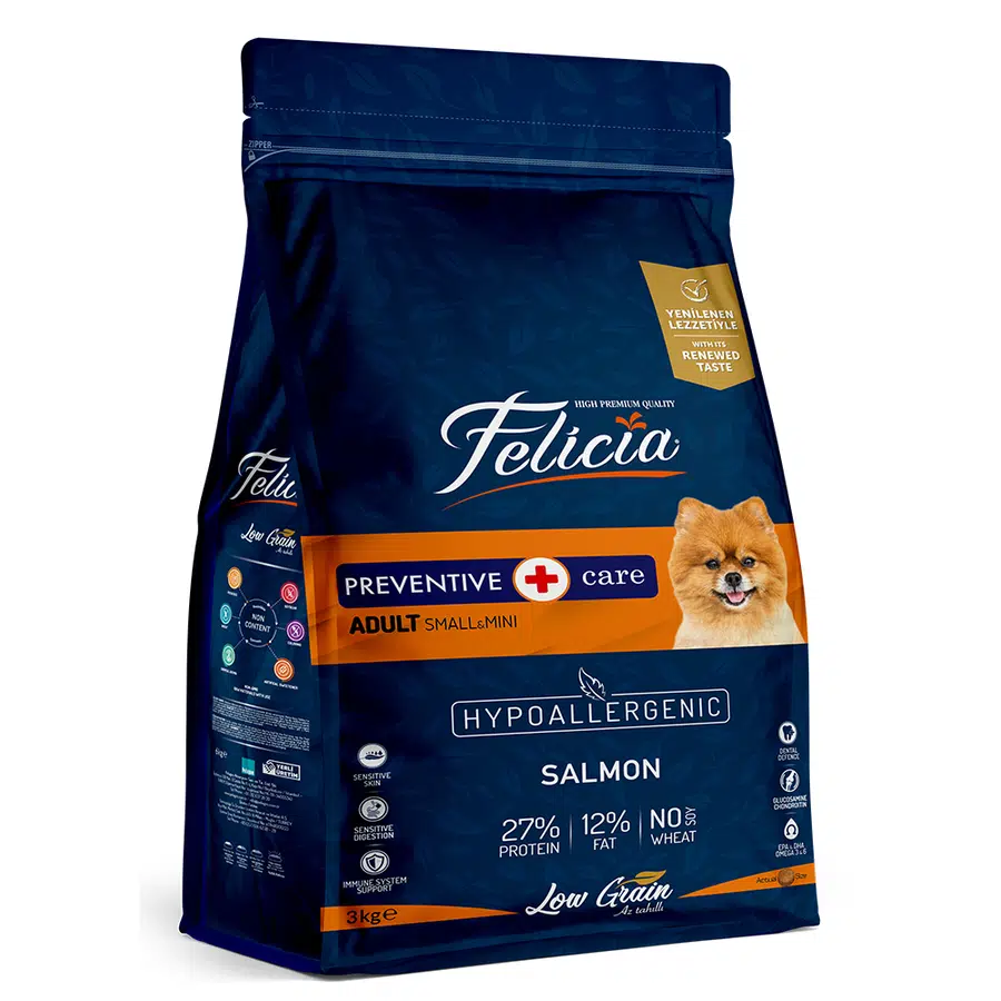 Felicia Preventive Az Tahıllı Small Mini Irk Somonlu Yetişkin Köpek Maması 6 Kg
