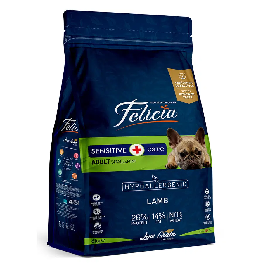 Felicia Sensitive Az Tahıllı Adult Small Mini Irk Kuzulu Yetişkin Köpek Maması 6 Kg