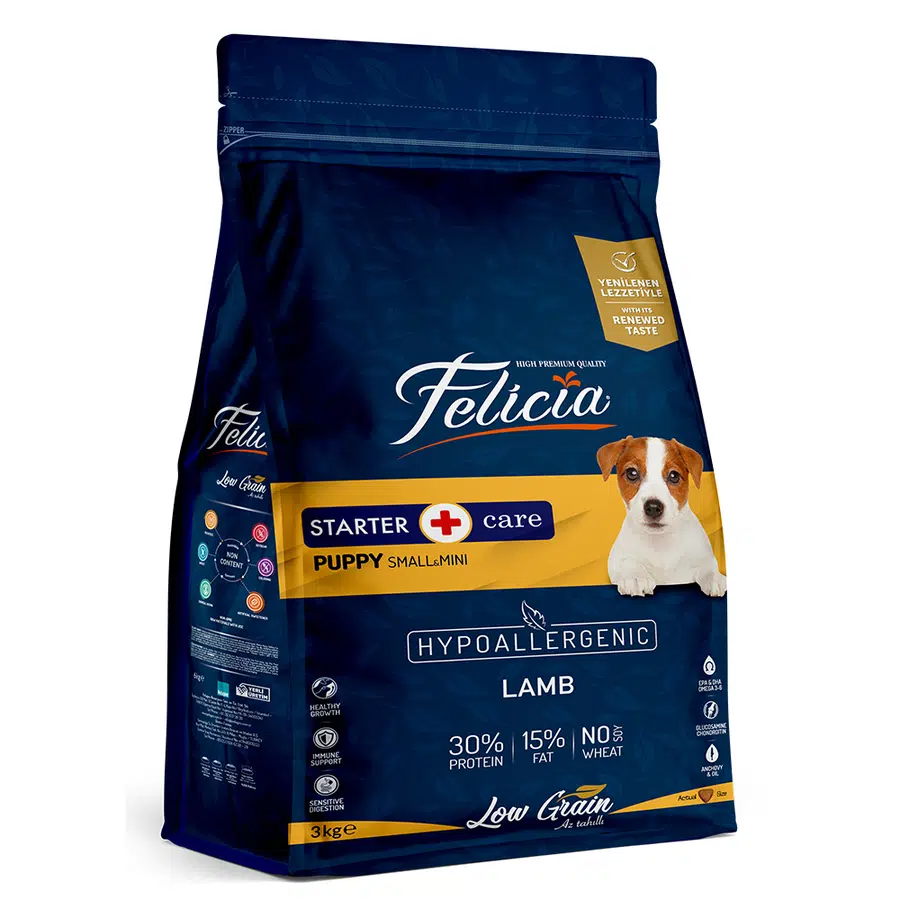 Felicia Starter Puppy Small Küçük Irk Kuzulu Yavru Köpek Maması 3 Kg