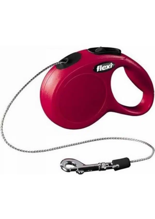 Flexi New Classic Otomatik Kırmızı İpli Köpek Gezdirme Tasması XSmall 3 Metre