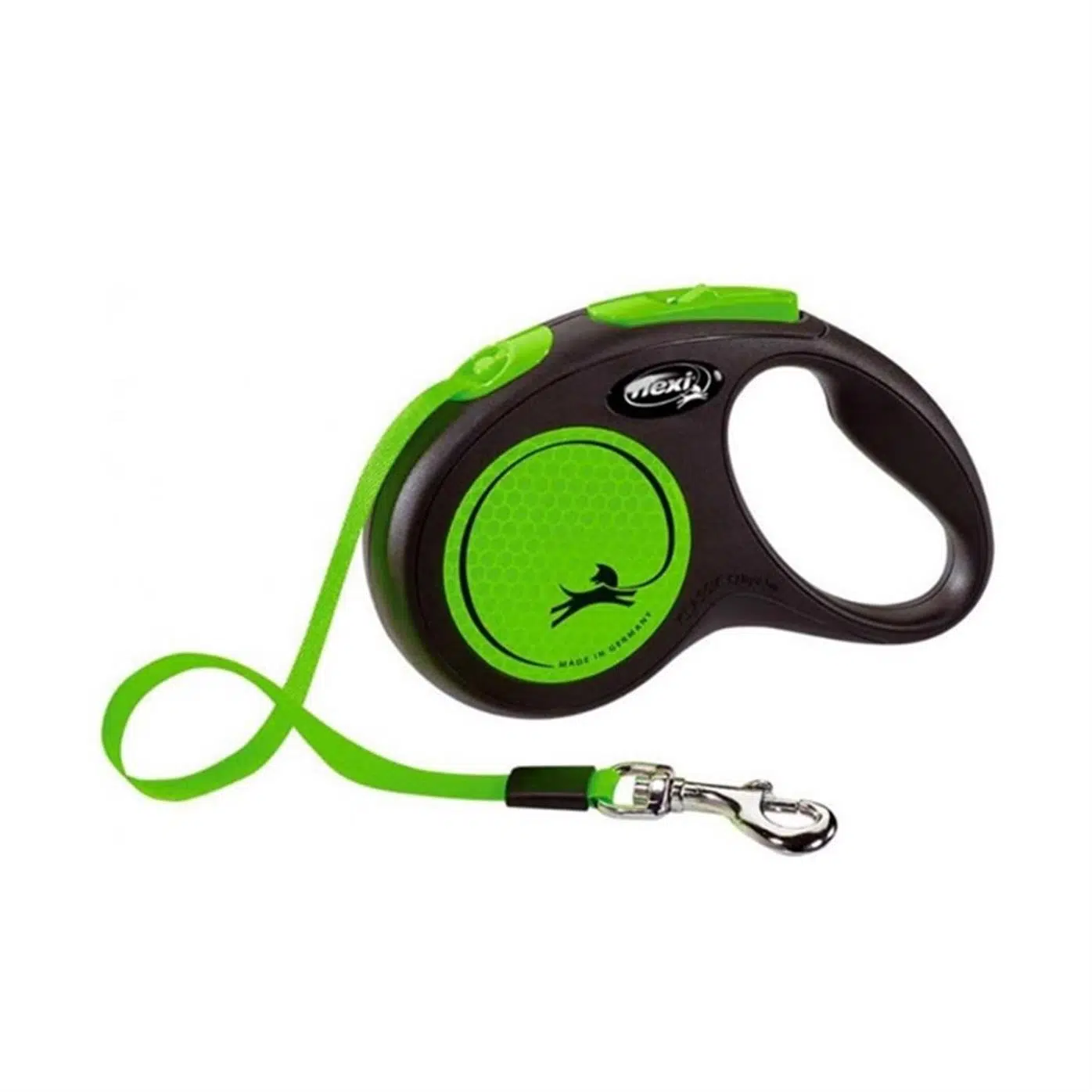 Flexi New Neon Otomatik Yeşil Şerit Köpek Gezdirme Tasması Medium 5 Metre