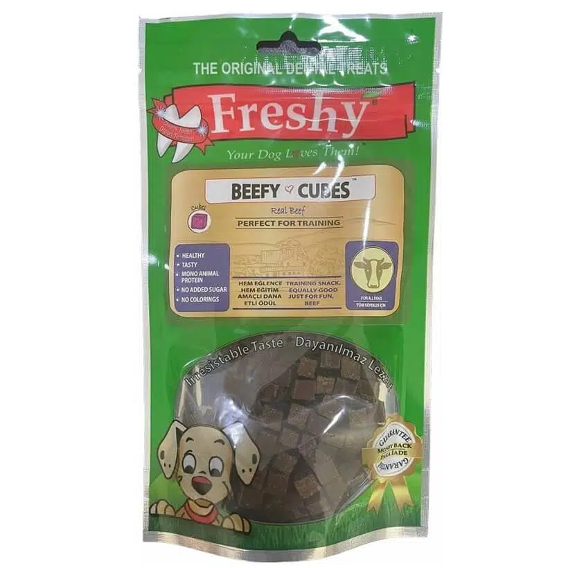 Freshy Beefy Cubes Dana Eti Küpler Köpek Ödülü 80 Gr