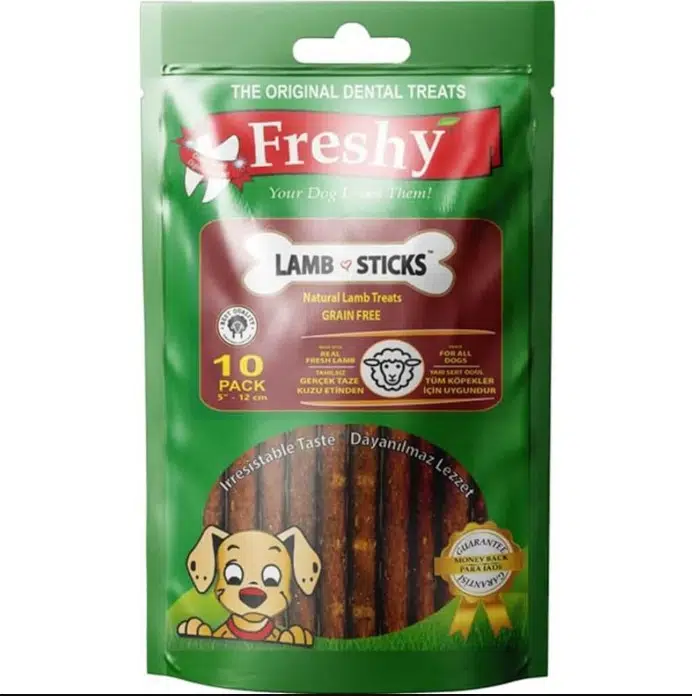 Freshy Lamb Sticks %95 Taze Kuzu Etli Çubuk Köpek Ödülü 12 Cm 10 Adet