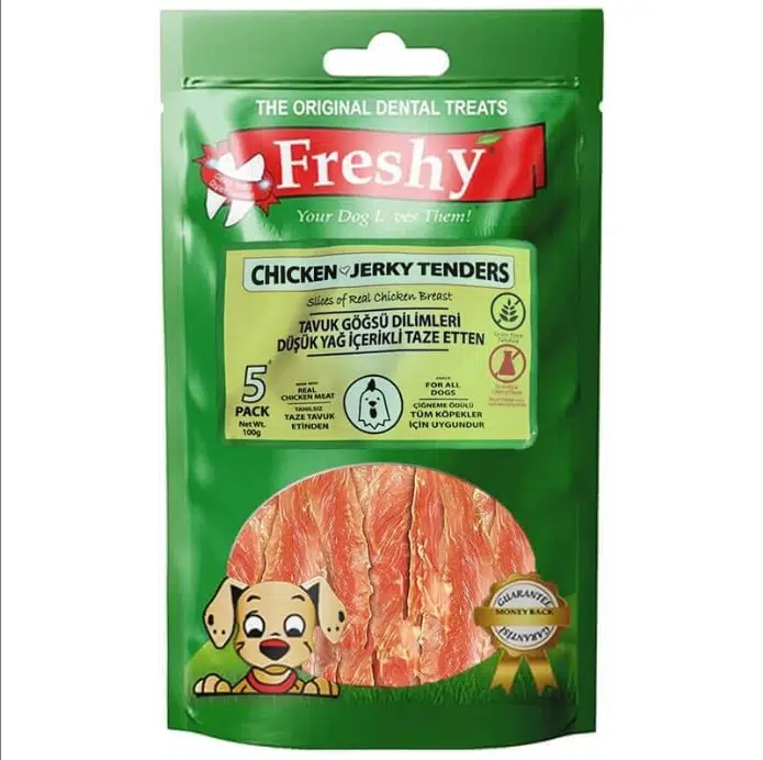 Freshy Chicken Jerky Tenders Tavuk Göğüs Eti Dilimleri 5 Adet 100 Gr