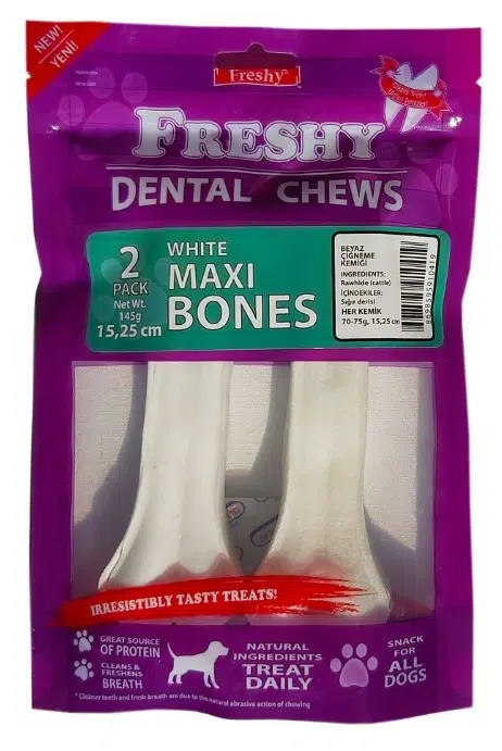 Freshy Dental Chews White Maxi Bones Köpek Ödül Kemiği 15 Cm 2 Adet
