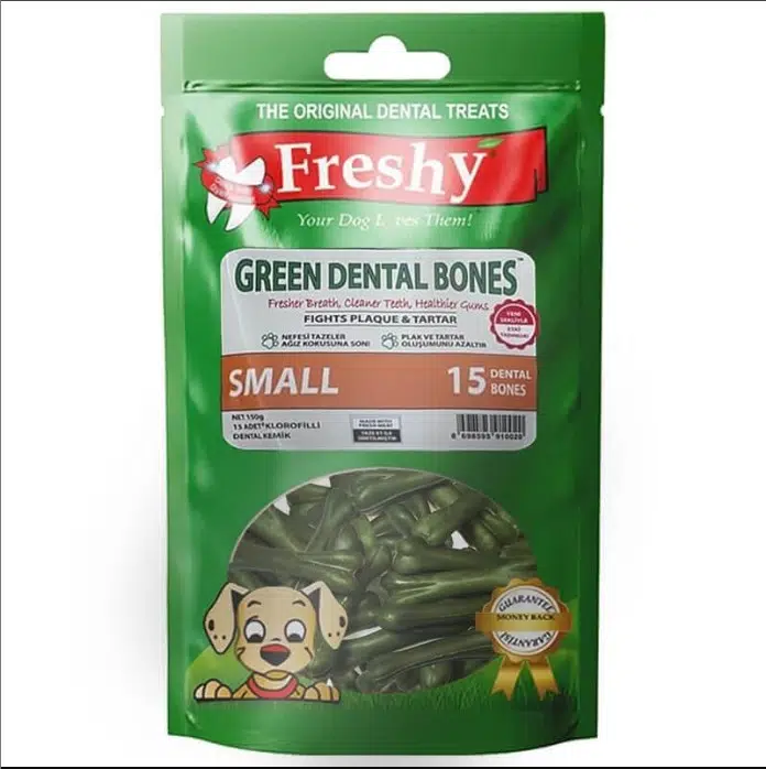 Freshy Green Dental Bones Ağız Kokusu Önleyici Kemikler 150 Gr Small 15 Adet