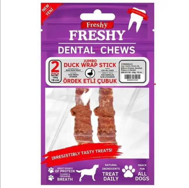 Freshy Jumbo Duck Wrap Stick Ördek Etli Çubuk Köpek Ödülü 18 Cm 2 Adet