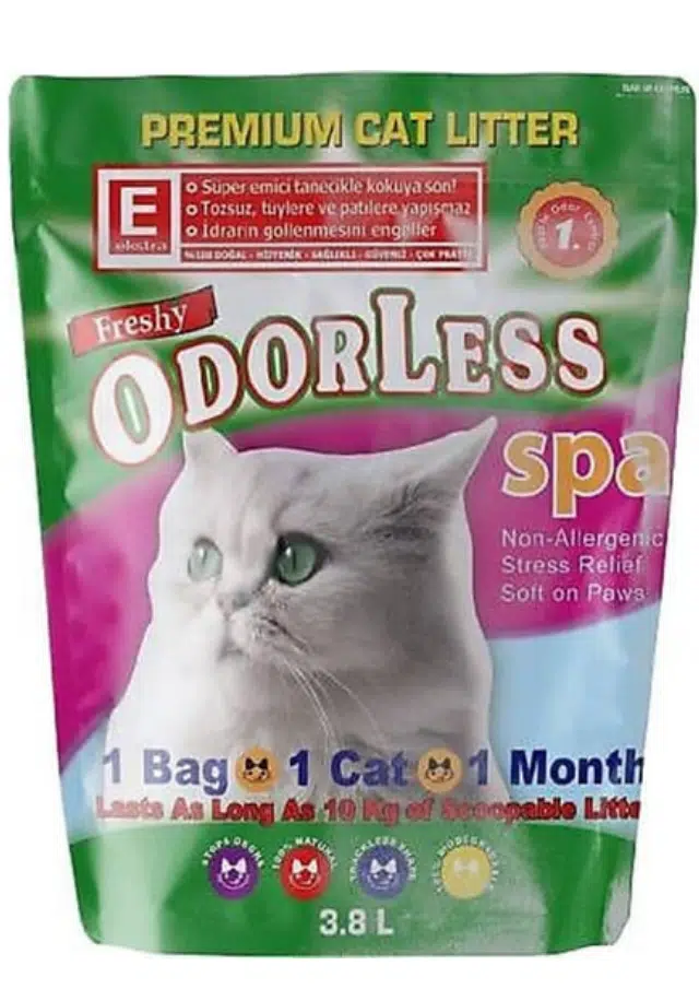 Freshy Odorless SPA Extra Süper Emici Extra Kalın Silika Kedi Kumu 3.8 Litre