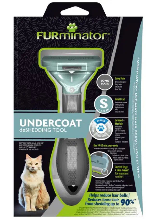 Furminator Uzun Tüylü Kediler İçin Tüy Toplayıcı Kedi Tarağı S 3.9 Cm