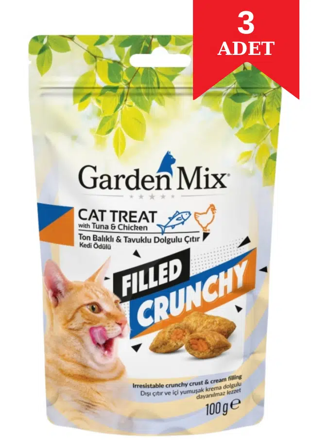 Garden Mix Ton Balıklı Ve Tavuklu İçi Dolgulu Kedi Ödül Maması 60 Gr X 3 Adet