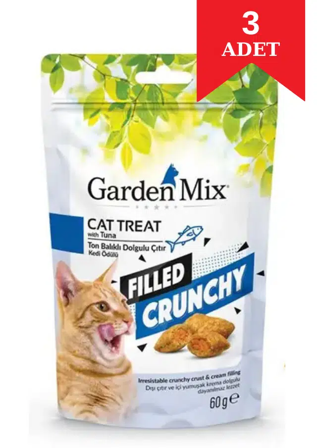 Garden Mix Ton Balıklı İçi Dolgulu Kedi Ödül Maması 60 Gr X 3 Adet