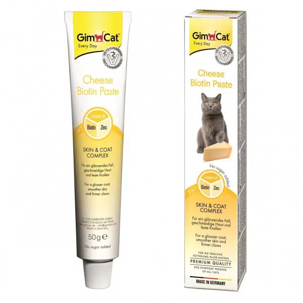 GimCat Cheese Biotin Paste Deri ve Tüy Sağlığı için Peynirli Biyotin Kedi Macunu 50 Gr