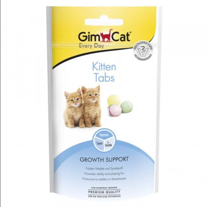 GimCat Kitten Tabs Yavru Kediler İçin Taurinli Multivitamin Kedi Ödül Maması 40 Gr