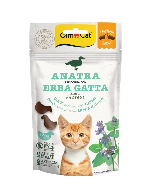 GimCat Crunchy Ördekli Ve Kedi Otu Kedi Ödül Maması 50 Gr