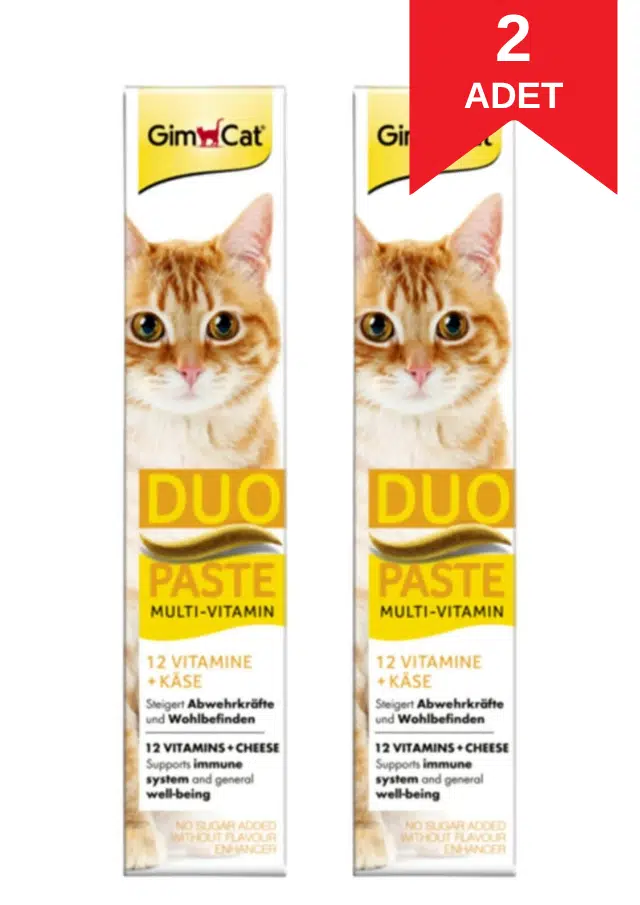 GimCat Duo Paste Peynirli 12 Vitamin Multi-Vitamin Kedi Macunu 50 Gr X 2 Adet
