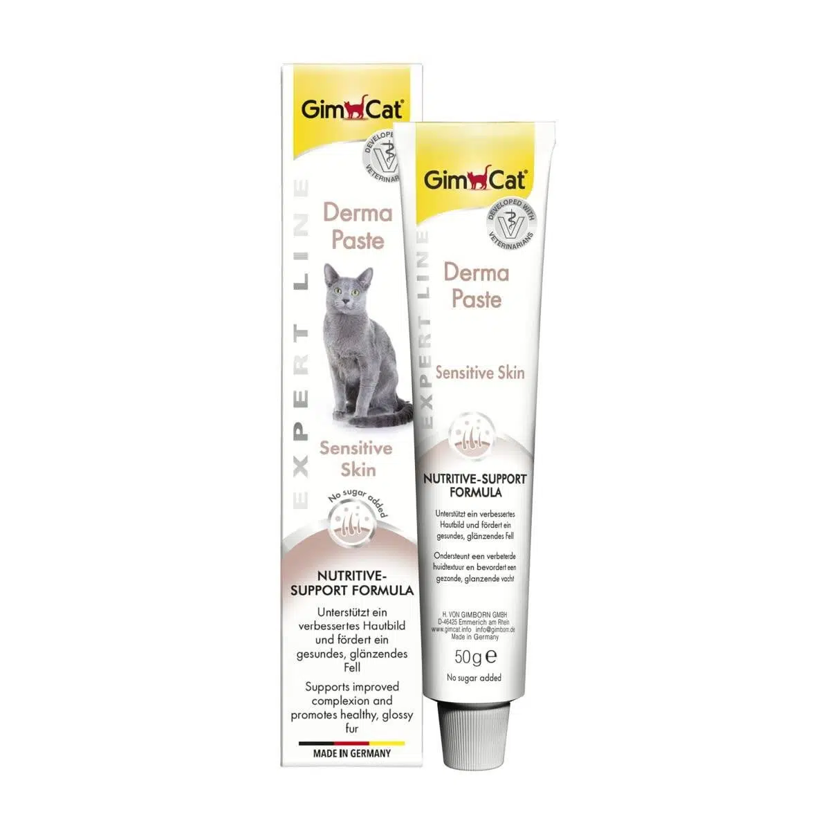 GimCat Derma Paste Sensitive Skin Deri Ve Tüy Sağlığı Kedi Macunu 50 Gr