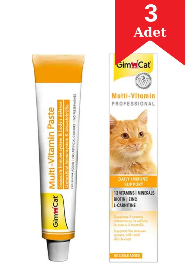 GimCat Multivitamin Kedi Macunu 20 Gr X 3 Adet