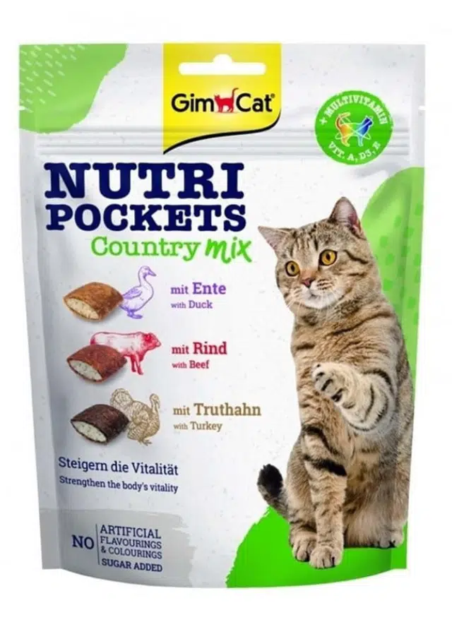 GimCat Nutripockets Country Mix Kedi Ödülü 150 Gr X 3 Adet