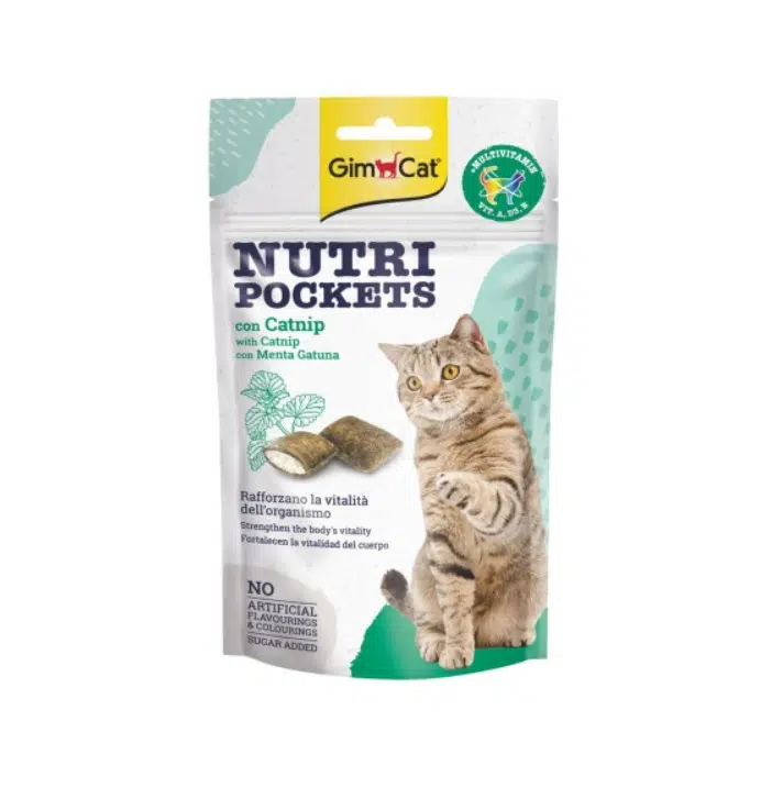 GimCat Nutripockets Kedi Otlu Multivitamin Kedi Ödül Maması 60 Gr