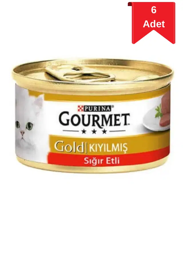 Gourmet Gold Kıyılmış Sığır Etli Kedi Konservesi 85 Gr X 6 Adet