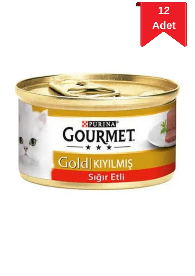 Gourmet Gold Kıyılmış Sığır Etli Kedi Konservesi 85 Gr X 12 Adet