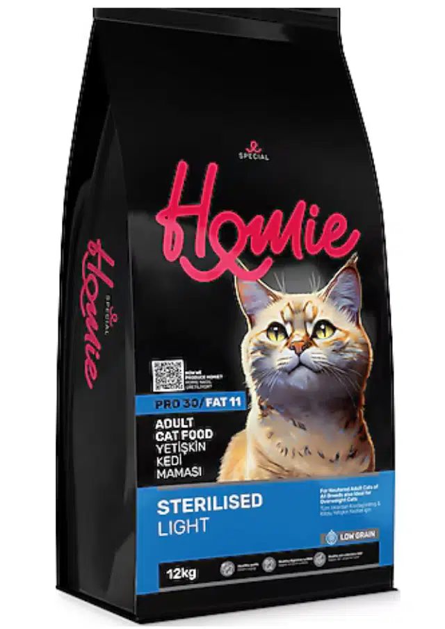 Homie Premium Sterilized Düşük Tahıllı Tavuklu 30/11 Kısırlaştırılmış Kedi Maması 12 Kg