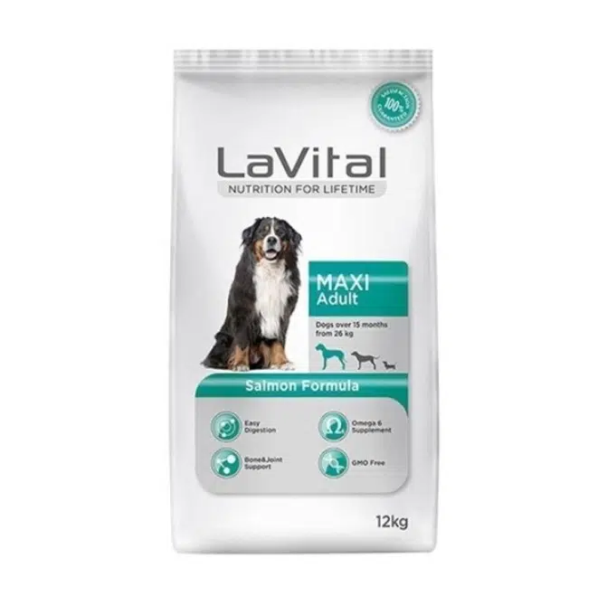 LaVital Maxi Adult Somonlu Büyük Irk Yetişkin Köpek Maması 15 Kg