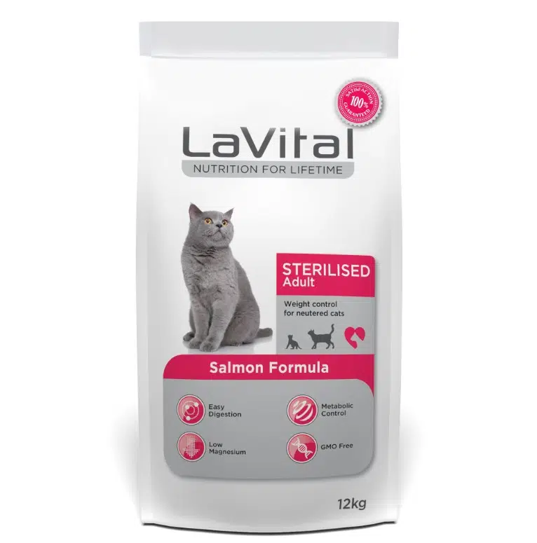 LaVital Sterilised Adult Somonlu Kısırlaştırılmış Yetişkin Kedi Maması 12 Kg