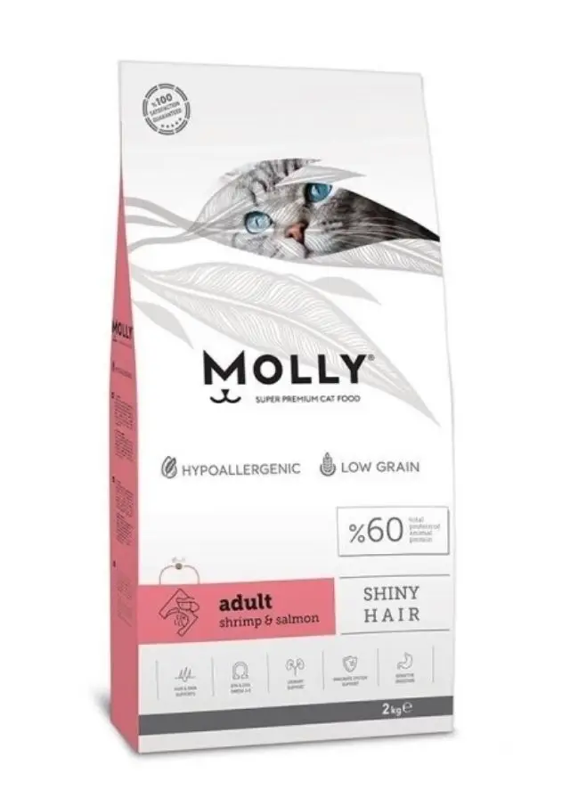 Molly Karidesli Ve Somonlu Yetişkin Kedi Maması 2 Kg