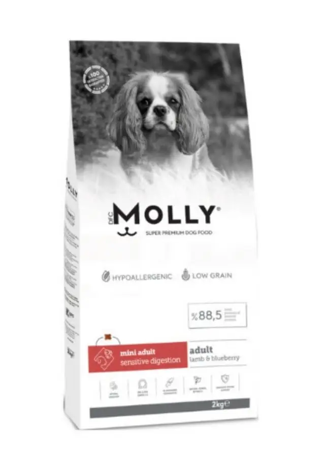 Molly Mini Irk Kuzulu Ve Yaban Mersinli Yetişkin Köpek Maması 2 Kg