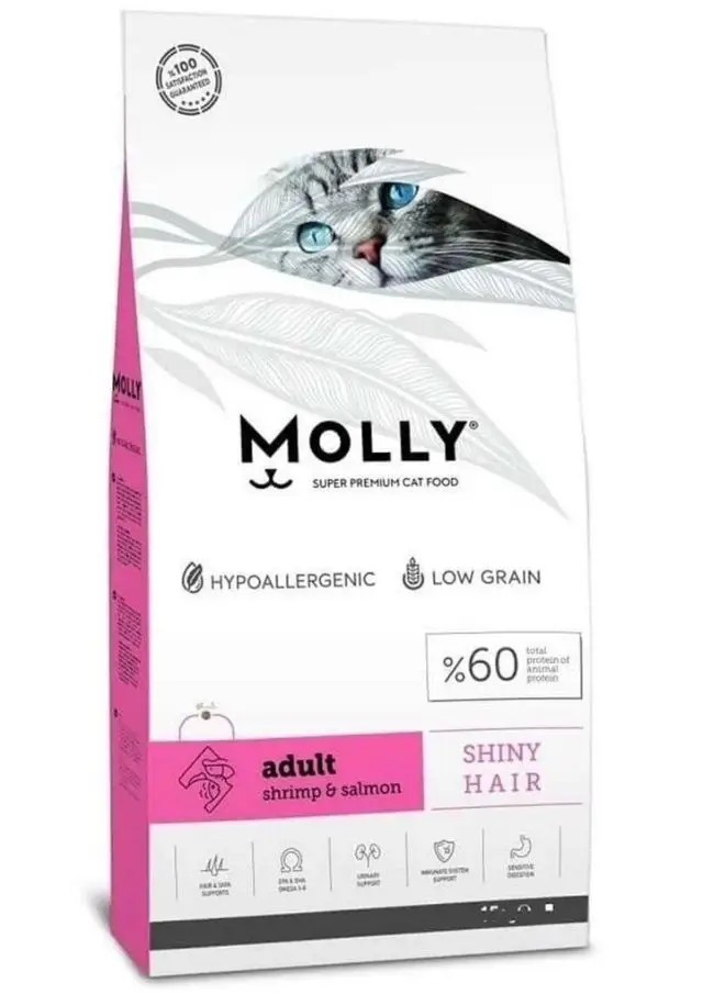 Molly Karidesli Ve Somonlu Yetişkin Kedi Maması 15 Kg