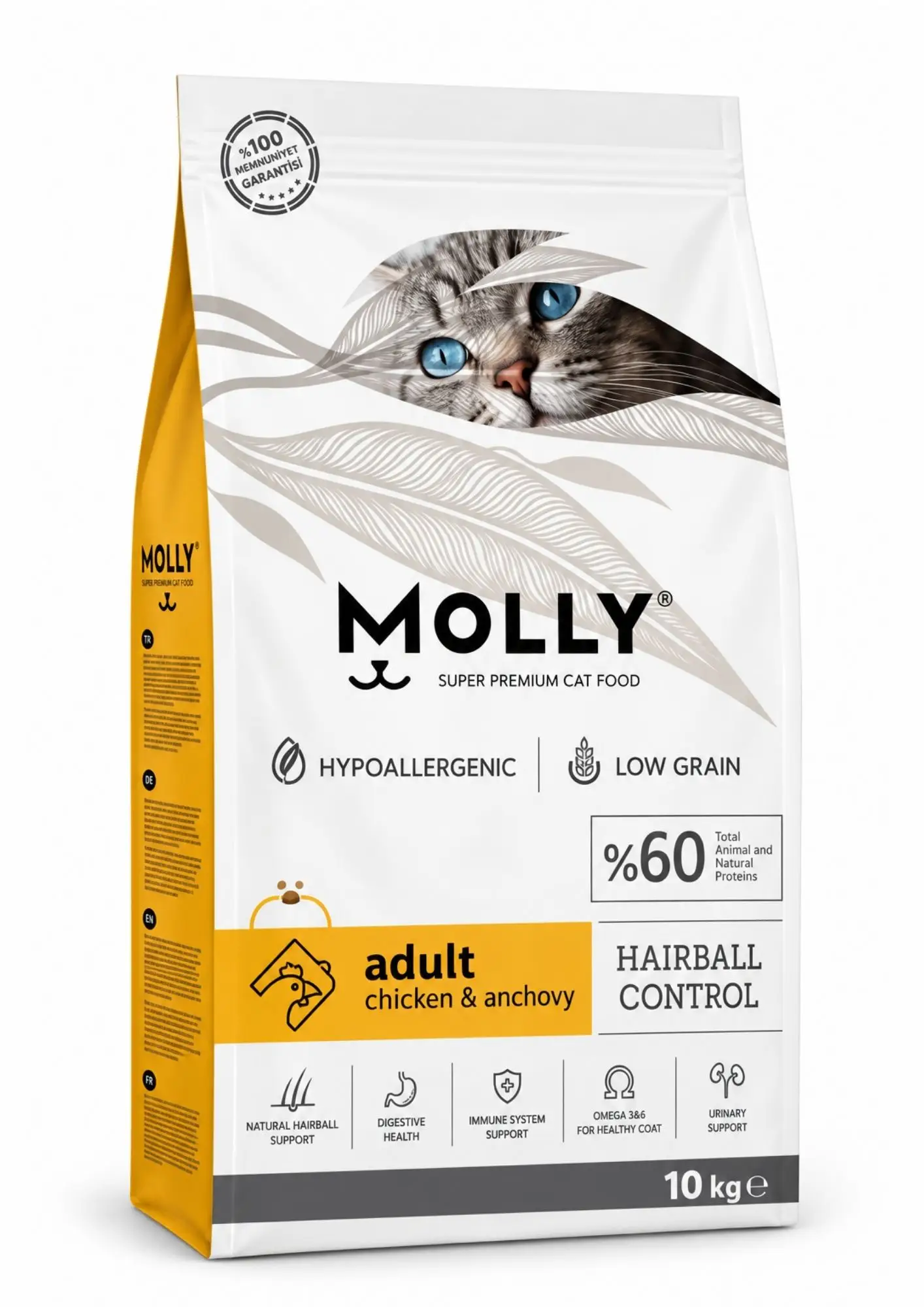 Molly Tavuklu Ve Hamsili Yetişkin Kedi Maması 10 Kg