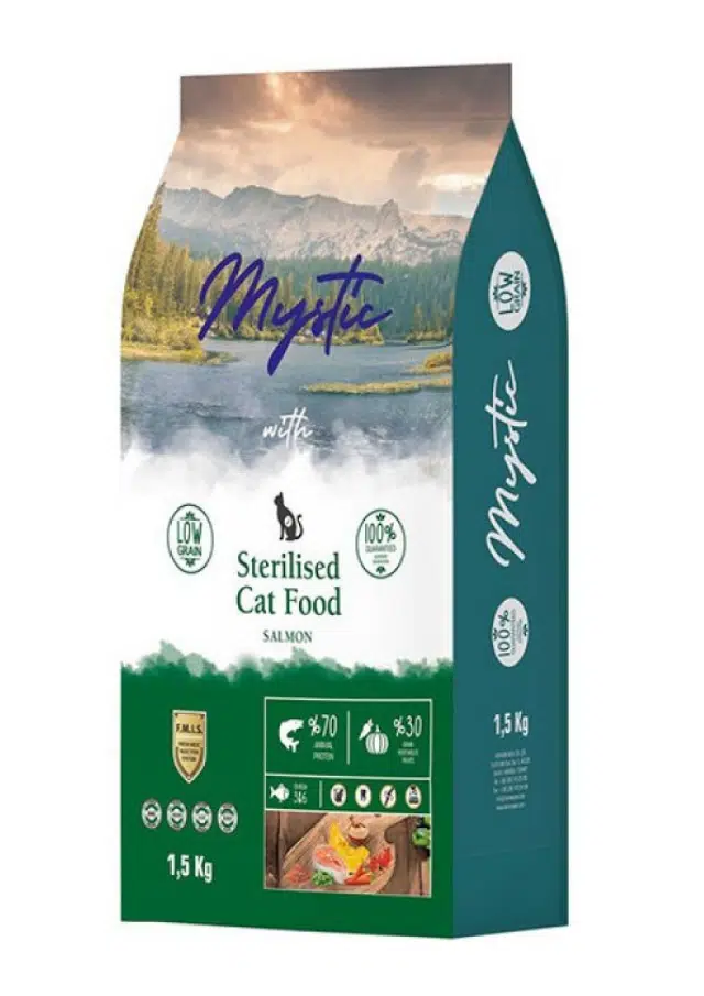 Mystic Az Tahıllı Sterilised Somonlu Kısırlaştırılmış Kedi Maması 1.5 Kg