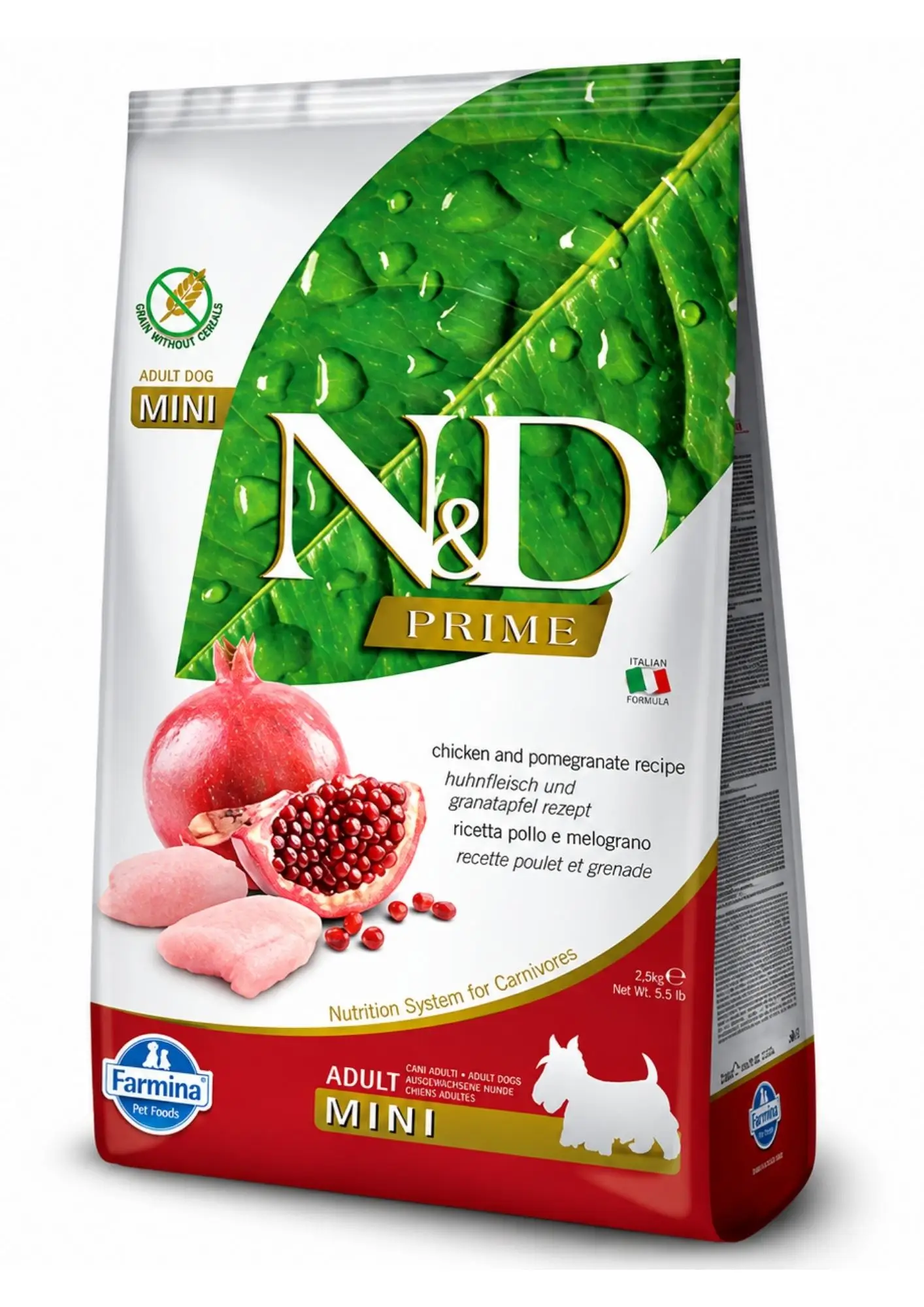 N&D Prime Tahılsız Tavuklu ve Narlı Küçük Irk Yetişkin Köpek Maması 7 Kg