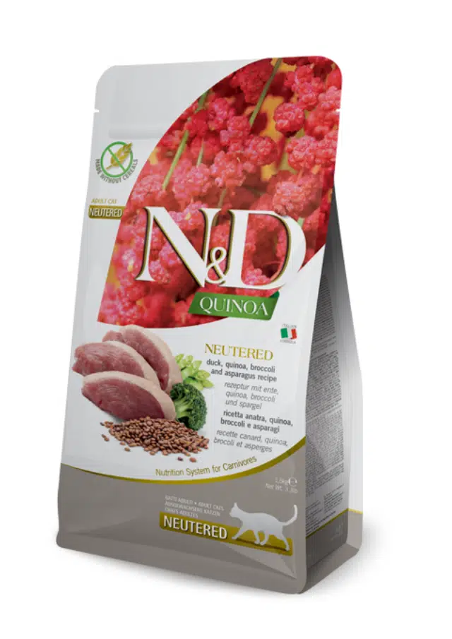 N&D Quinoa Ördek Etli Kionalı Brokolili Tahılsız Kısırlaştırılmış Kedi Maması 1.5 Kg