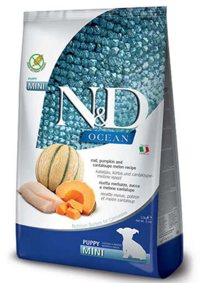 N&D Ocean Tahılsız Kavunlu Morina Balıklı Küçük Irk Yavru Köpek Maması 7 Kg
