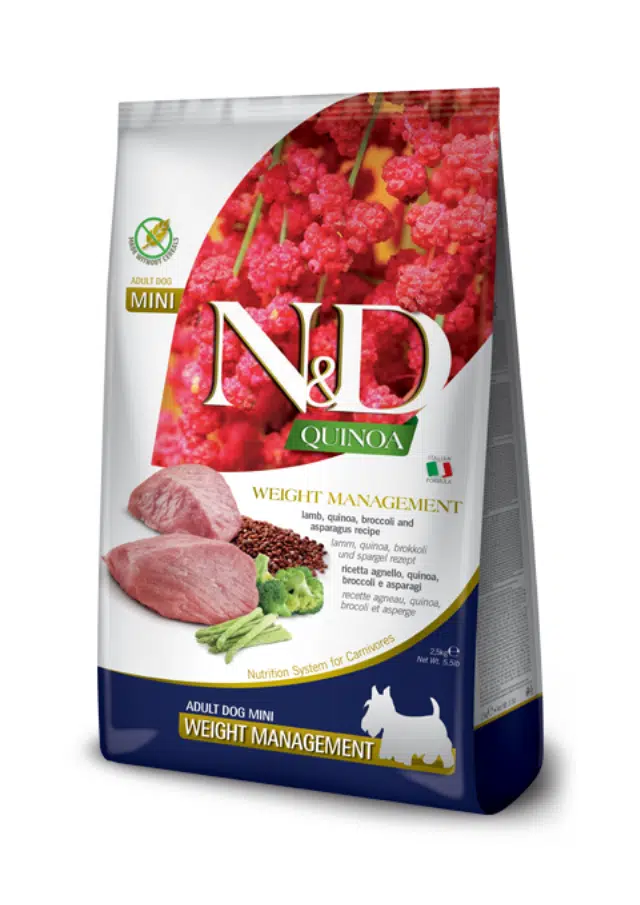 N&D Quinoa Dog Weight Management Kuzu Etli Küçük Irk Tahılsız Yetişkin Köpek Maması 2.5 Kg