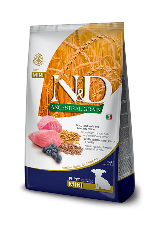 N&D Ancestral Grain Puppy Kuzu Etli Ve Yaban Mersinli Yavru Küçük Irk Köpek Maması 7 Kg