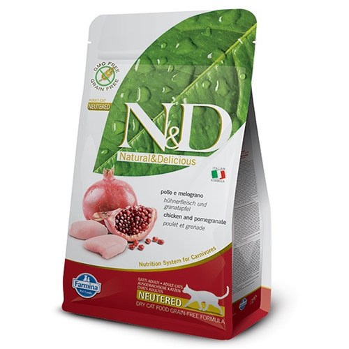 N&D Prime Tavuklu ve Narlı Tahılsız Kısırlaştırılmış Kedi Maması 5 Kg