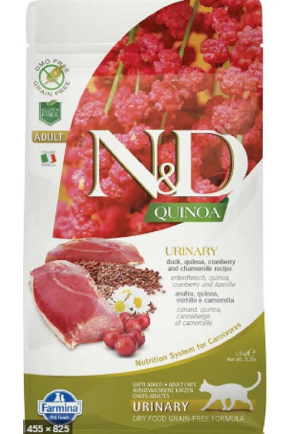 N&D Quinoa Urinary Ördek Ve Kinoalı İdrar Yolları Destekleyici Yetişkin Kedi Maması 5 Kg